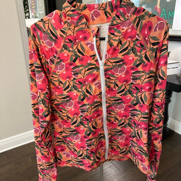 NWT BROMELIA SWIMSUIT and jacket in juicy pomegranates, XL - Picture 2 of 9
